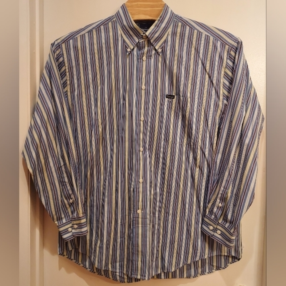 Faconnable Men's XL Multicolor Button Down Long‎ Sleeve Shirt